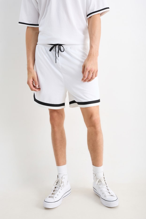 Heren - Sweatshort - wit