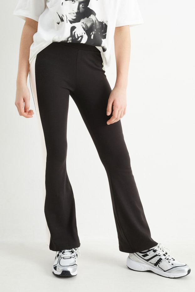 Children Girls - Flared leggings - black