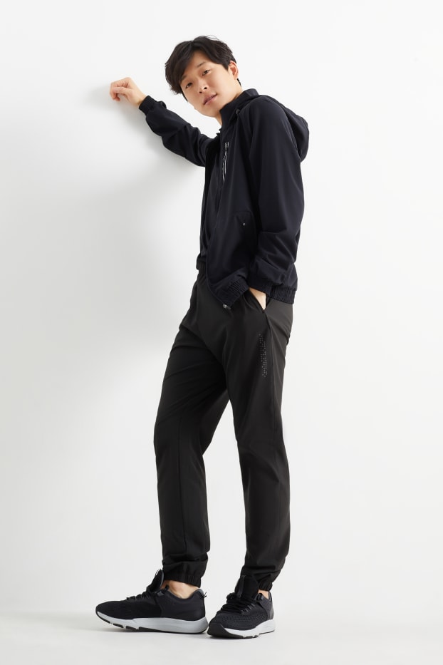 Hommes - Pantalon de sport - 4 Way Stretch - Flex - noir