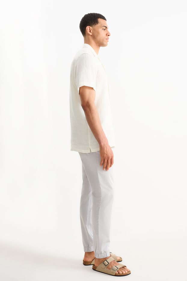 Heren - Joggingbroek - tapered fit - grijs