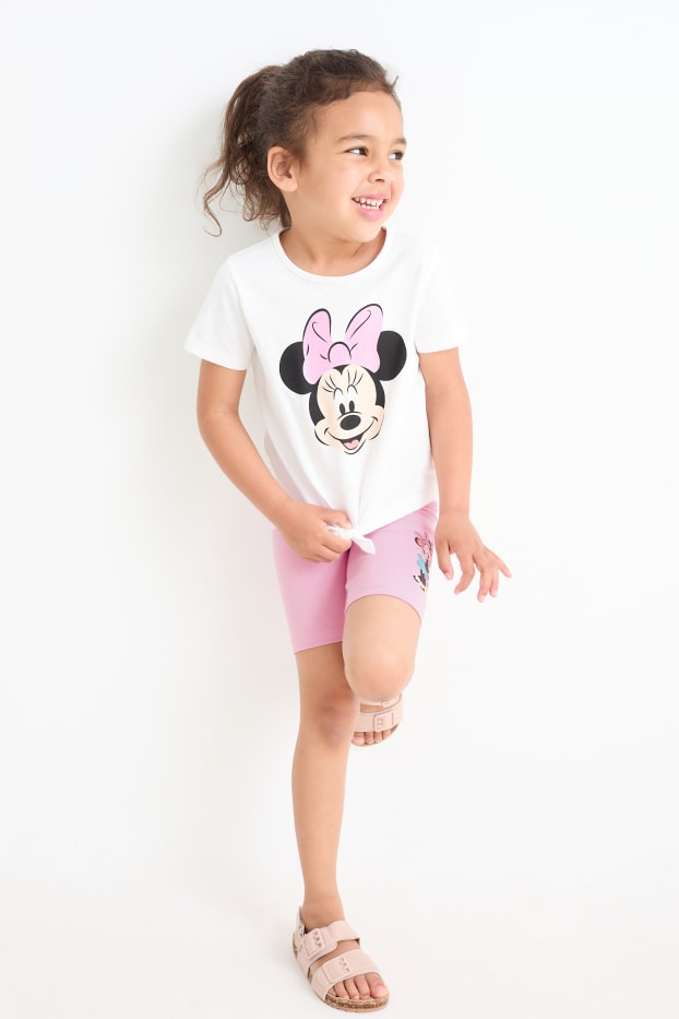 Kinder Mädchen - Multipack 2er - Minnie Maus - Radlerhose - pink