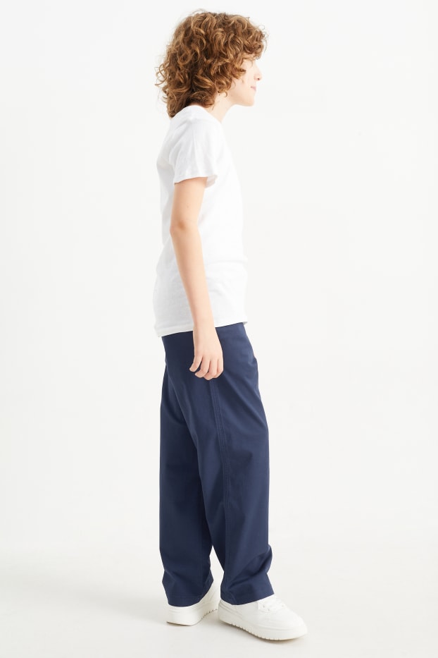 Kinder Jungen - Stoffhose - dunkelblau