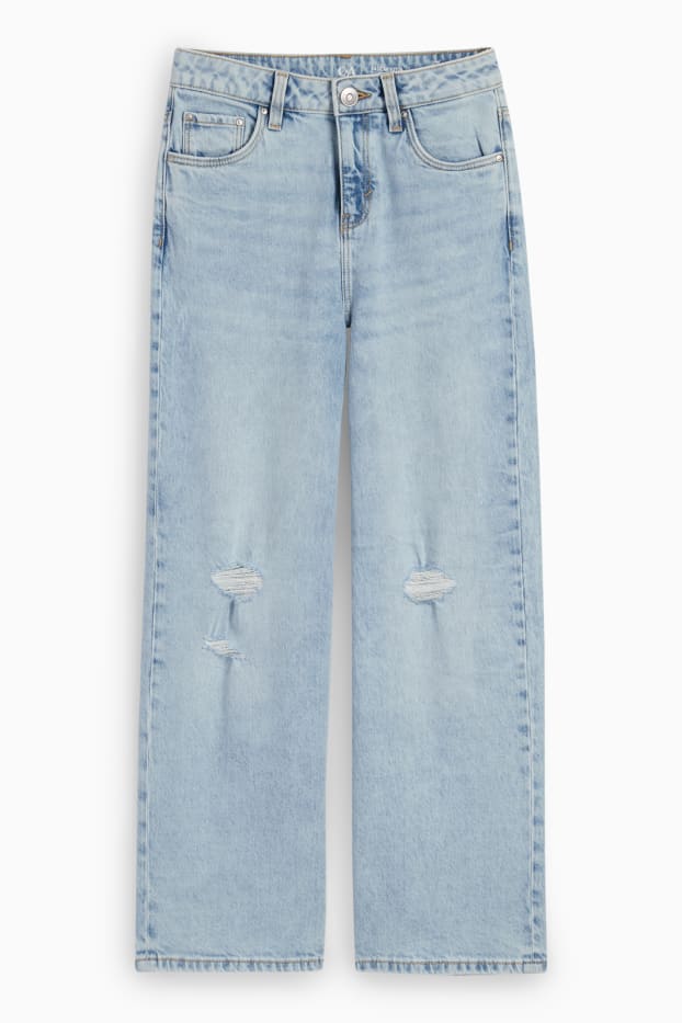 Kinder Mädchen - Wide Leg Jeans - helljeansblau