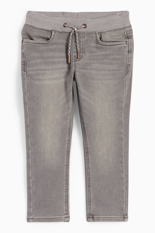 Děti - chlapci - Super skinny jeans - džíny - světle šedé