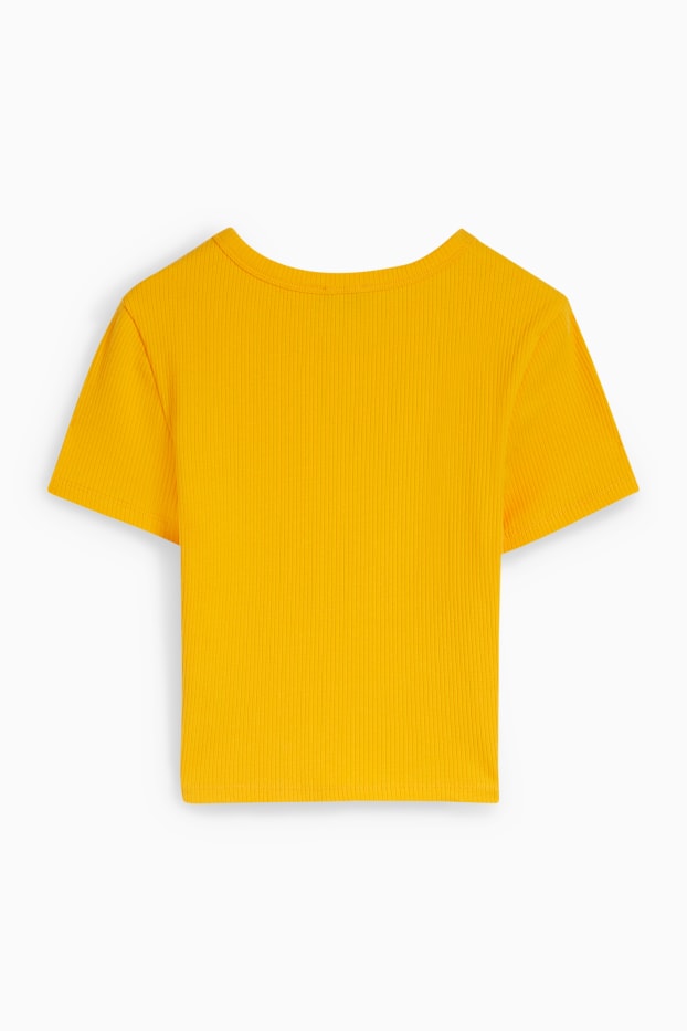 Dames - Kort T-shirt - donker oranje