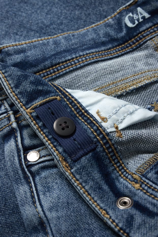Kinder Buben - Straight Jeans - Jog Denim - jeansblau