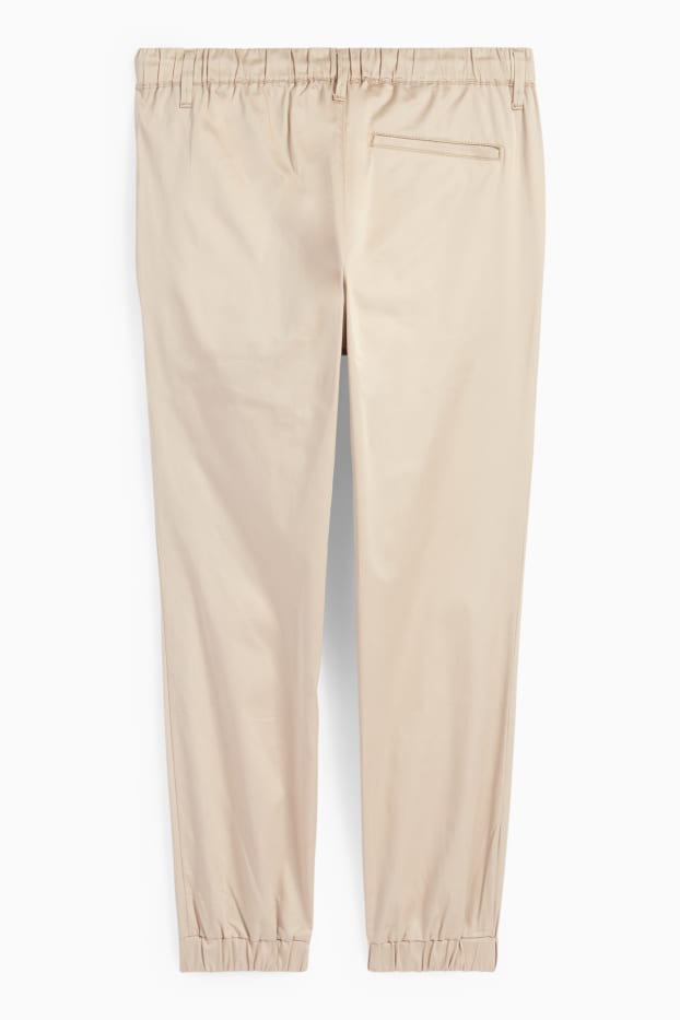 Hommes - Pantalon de jogging - tapered fit - beige clair