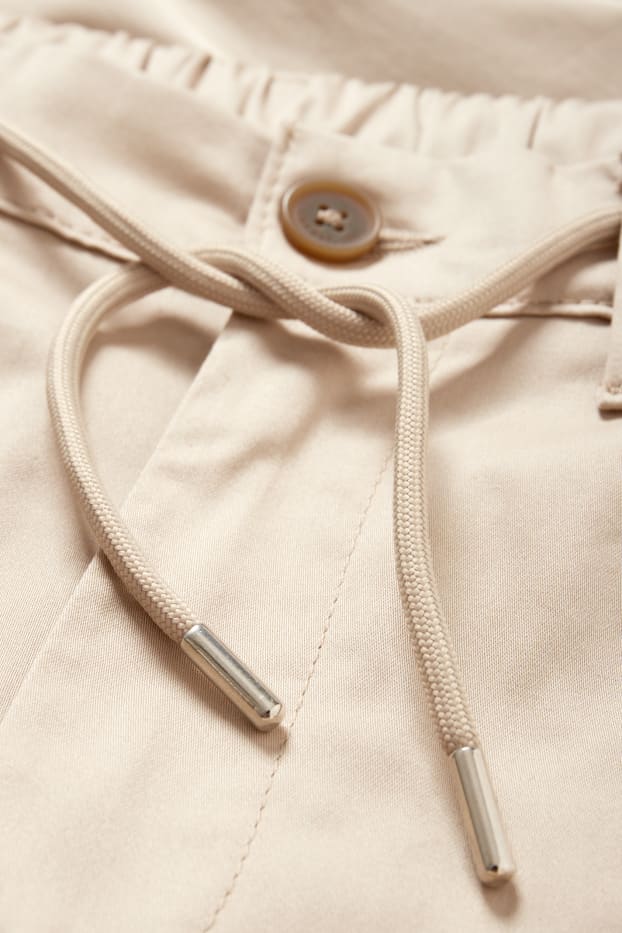 Hommes - Pantalon de jogging - tapered fit - beige clair
