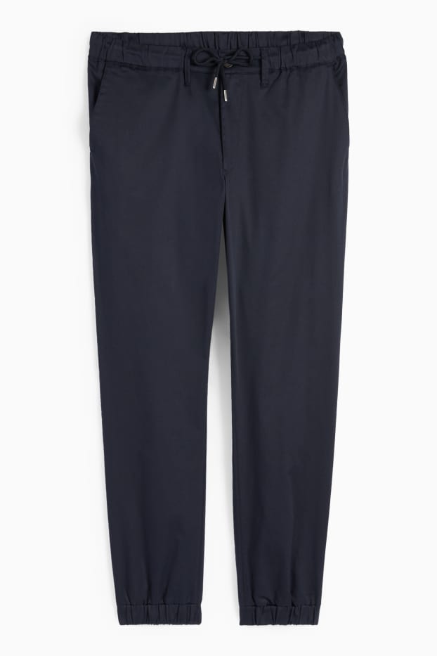 Hommes - Pantalon de jogging - tapered fit - bleu foncé
