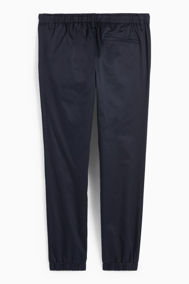 Hommes - Pantalon de jogging - tapered fit - bleu foncé