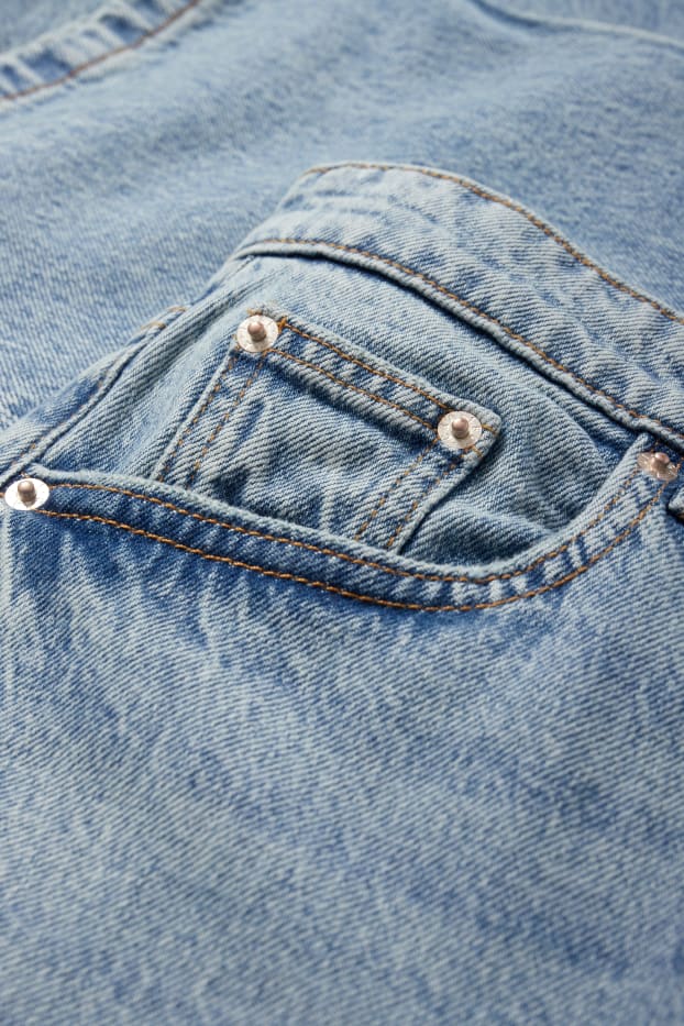 Damen - Baggy Jeans - Mid Waist - helljeansblau