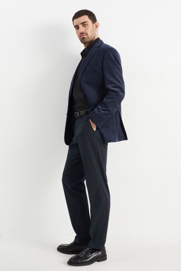 Men - Mix-and-match trousers - regular fit - flex - stretch  - dark blue