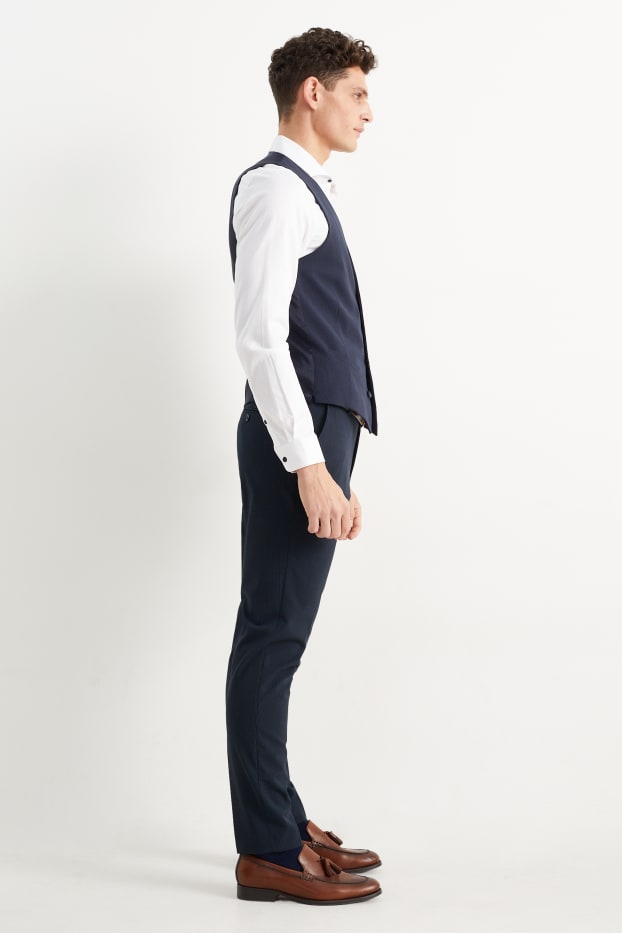 Hommes - Pantalon de costume - slim fit - Flex - LYCRA® - Mix & Match - bleu foncé