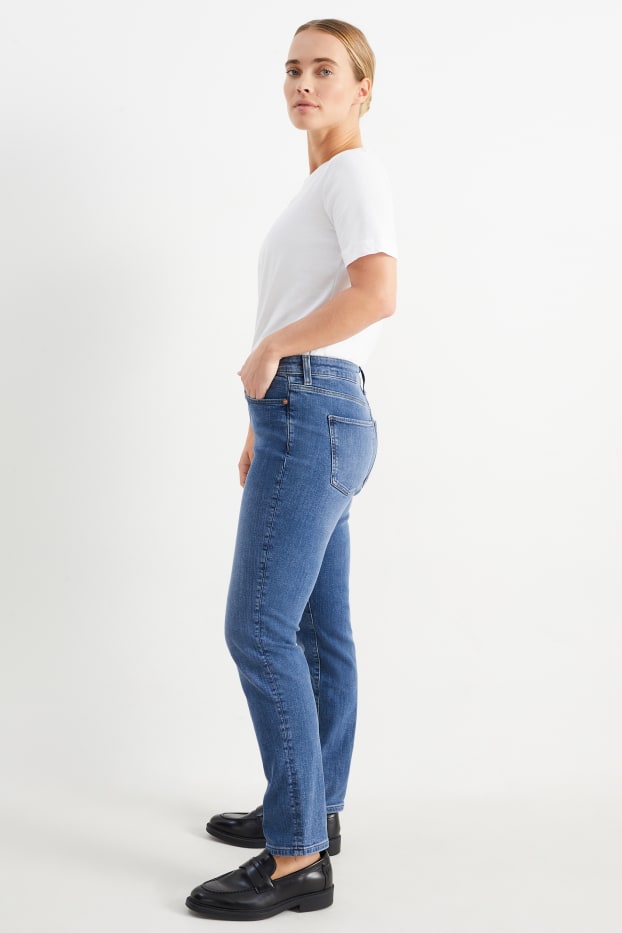 Femmes - Slim jean - mid waist - LYCRA®  - jean bleu