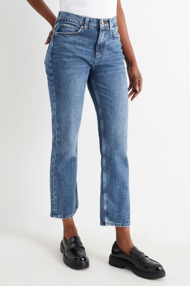 Dámské - Straight jeans - high waist - LYCRA® - džíny - modré
