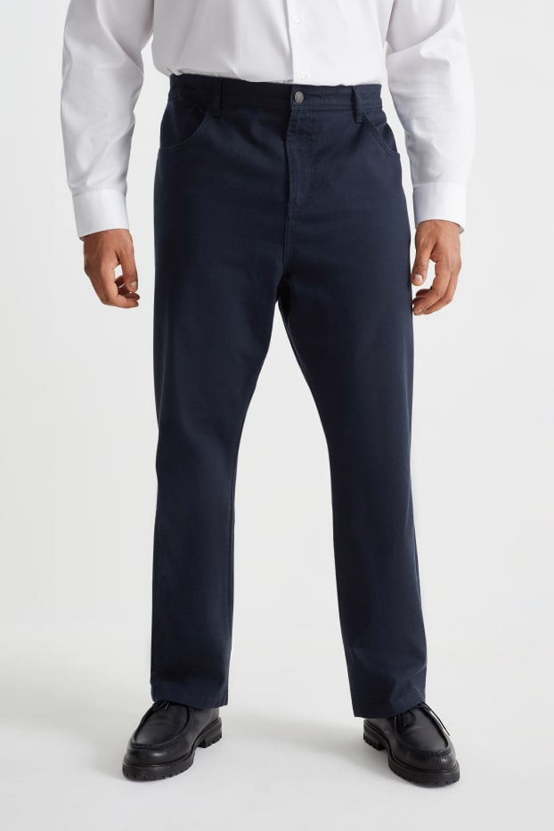 Hommes - Pantalon - regular fit - bleu foncé