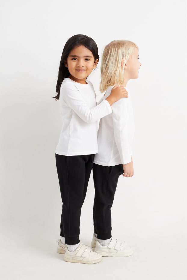 Děti - chlapci - Teplákové kalhoty - genderově neutrální - černá