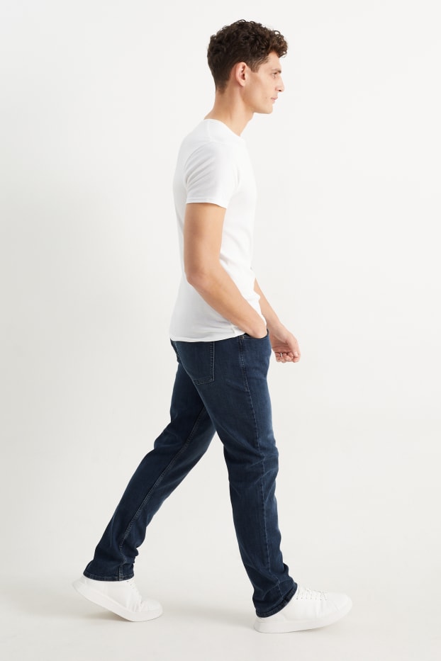 Bărbați - Straight jeans - LYCRA® - denim-albastru închis