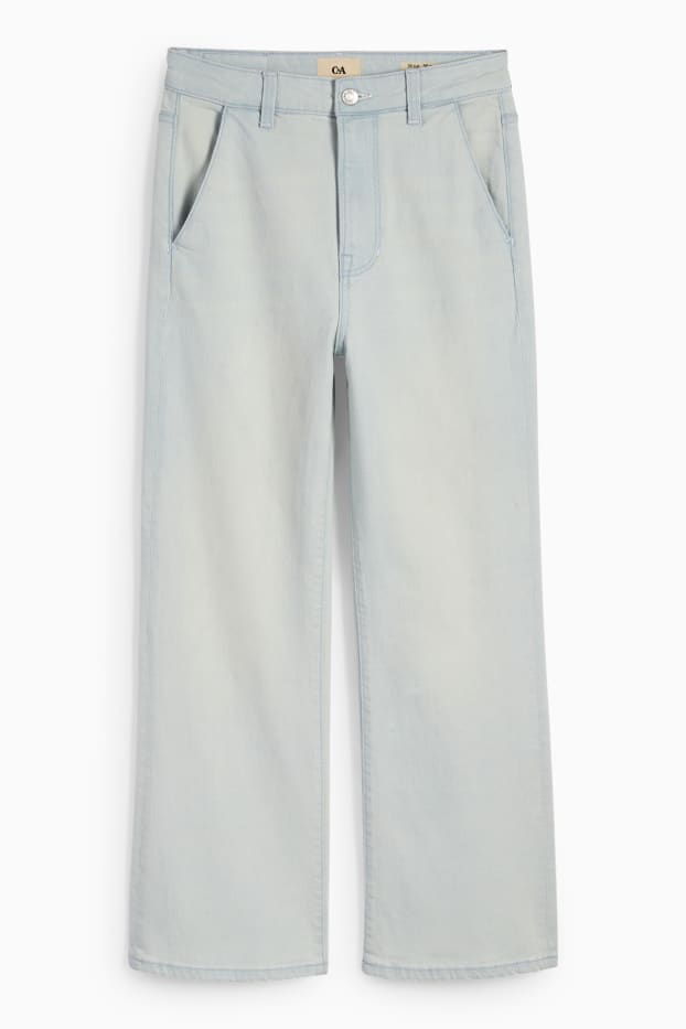 Women - Flared jeans - high waist - denim-light blue