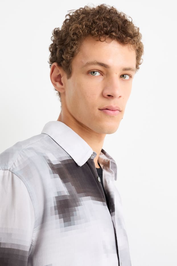 Herren - Hemd - Relaxed Fit - Kent - grau