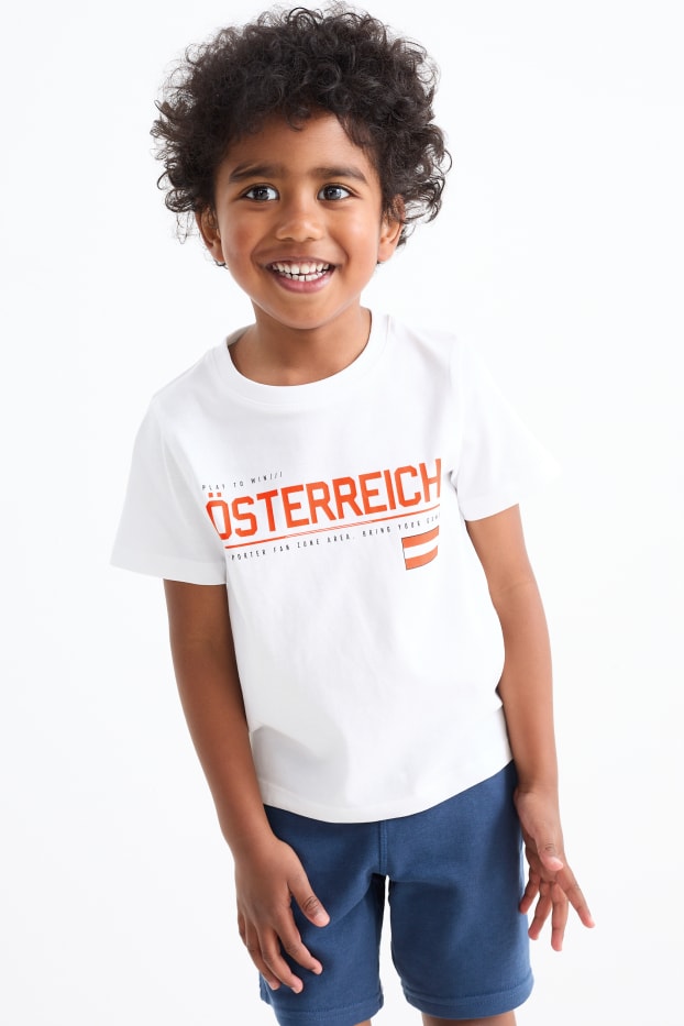 Children Boys - Austria - short sleeve T-shirt - white