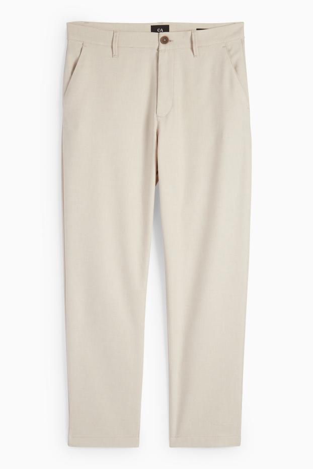 Men - Chinos - tapered fit - light beige