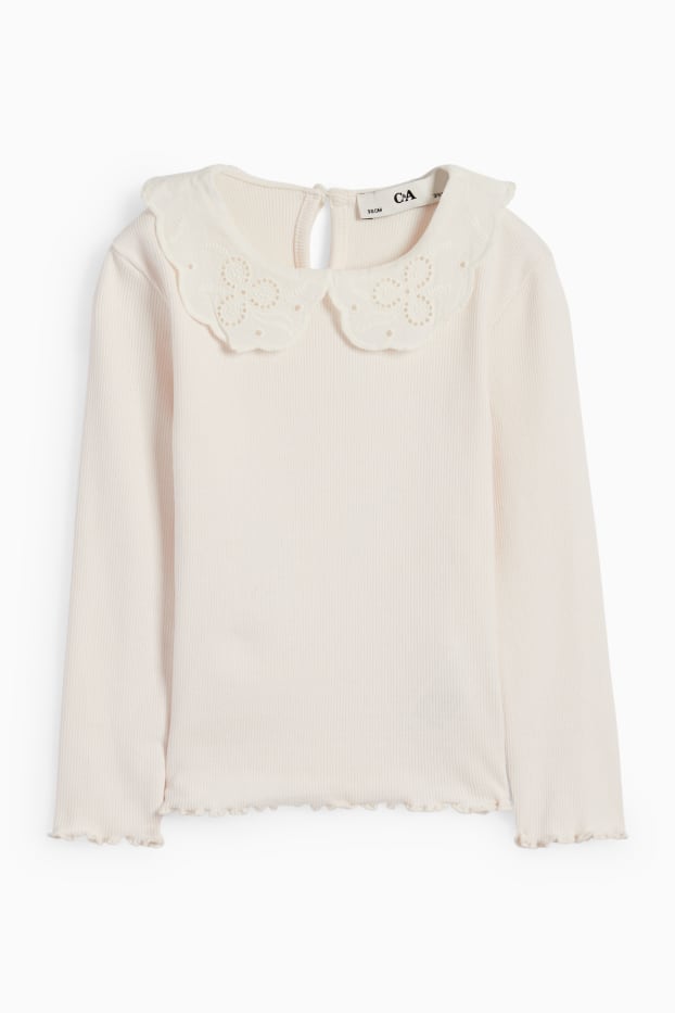 Bambine - Maglia a maniche lunghe - crema