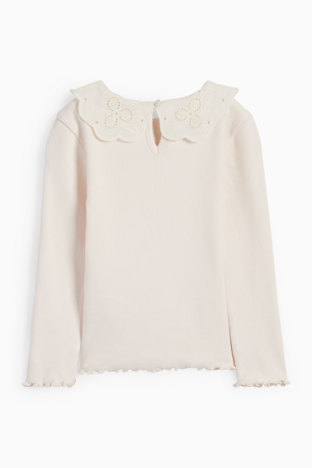 Bambine - Maglia a maniche lunghe - crema