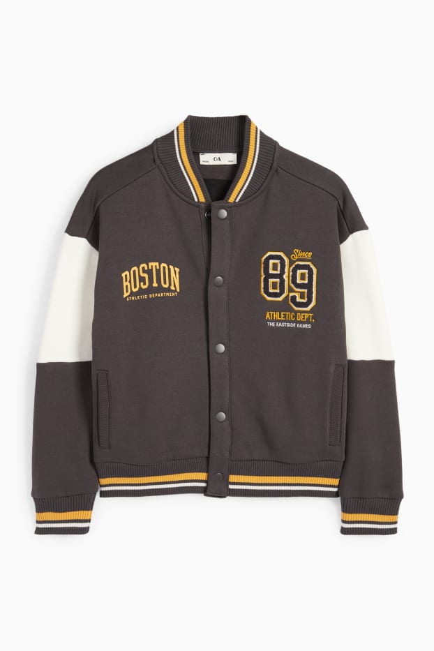 Children Boys - Varsity jacket - dark gray
