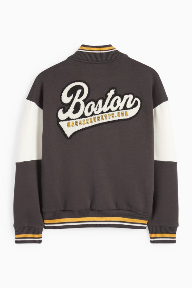 Children Boys - Varsity jacket - dark gray