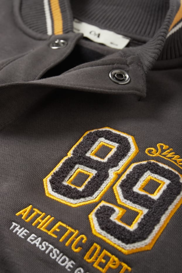 Children Boys - Varsity jacket - dark gray
