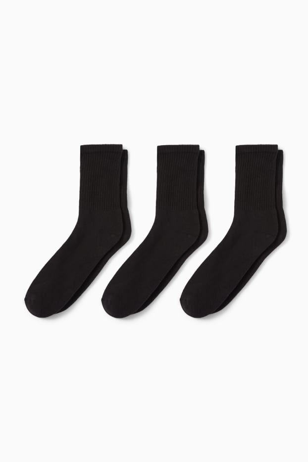 Damen - Multipack 3er - Tennissocken - schwarz