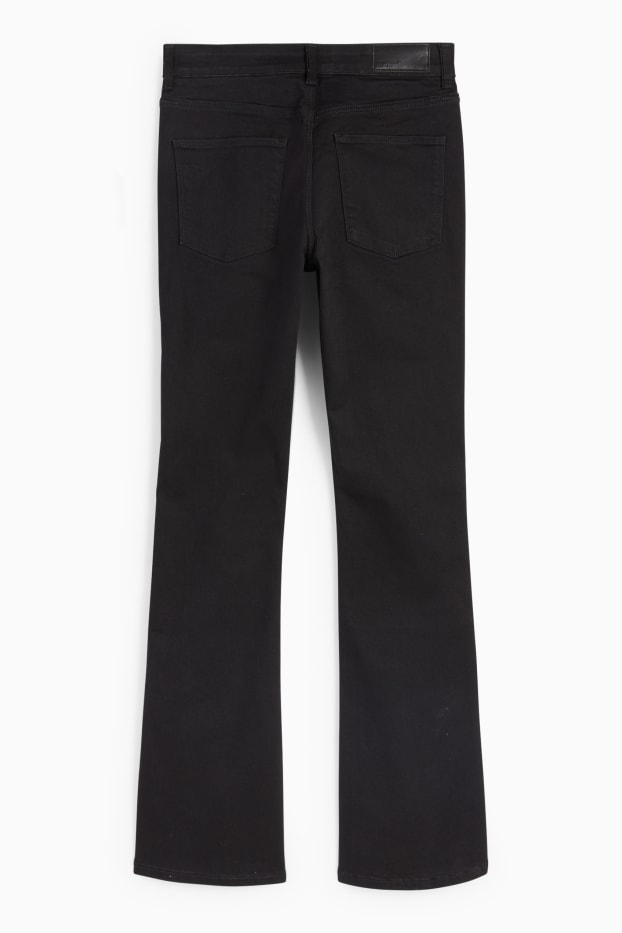 Damen - Bootcut Jeans - Mid Waist - LYCRA® - schwarz