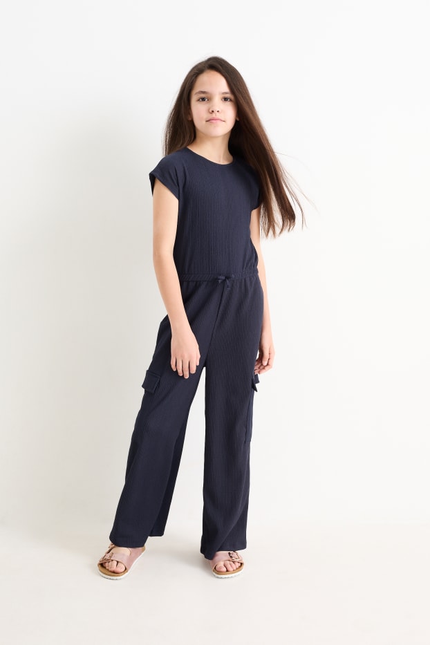 Children Girls - Jumpsuit - dark blue