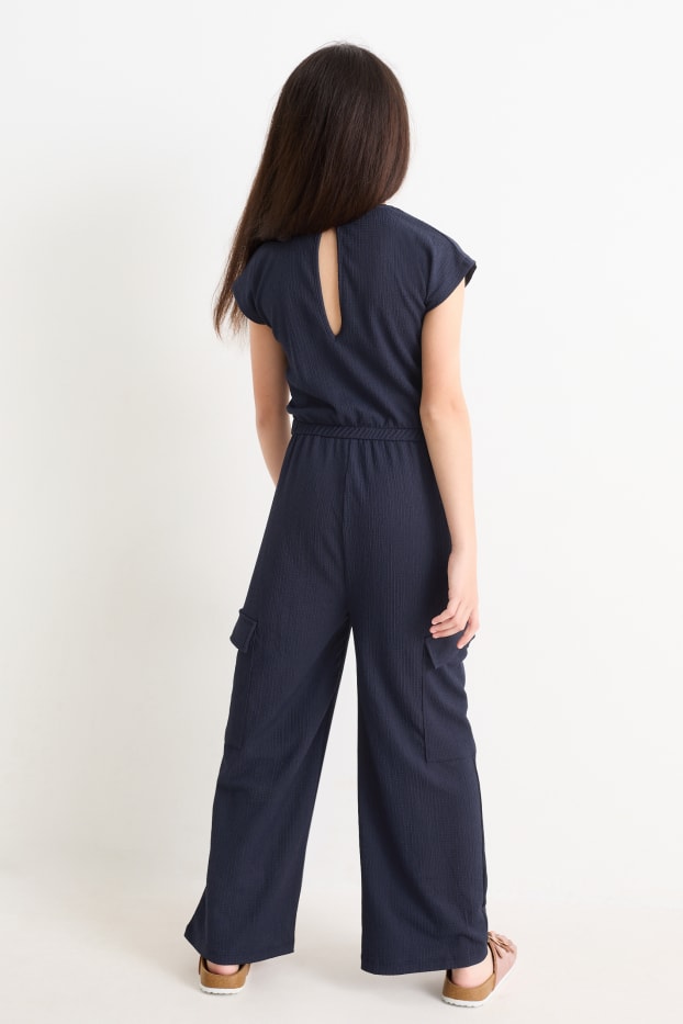 Children Girls - Jumpsuit - dark blue