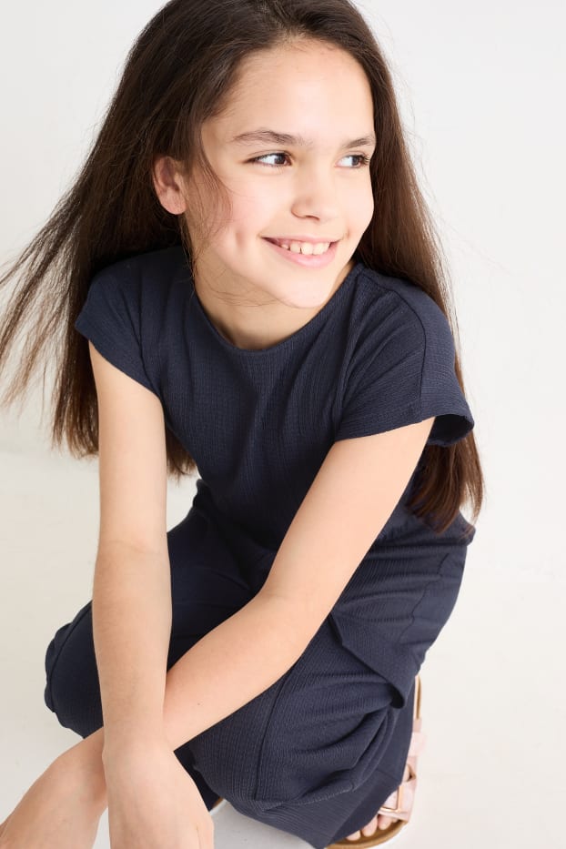 Children Girls - Jumpsuit - dark blue