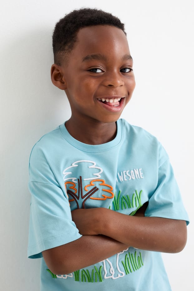 Children Boys - Rhino - short sleeve T-shirt - blue