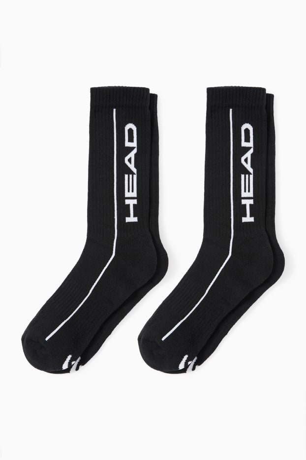 Heren - HEAD - set van 2 - tennissokken - zwart