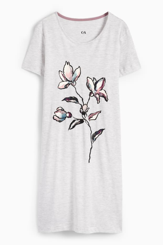 Femmes - Chemise de nuit - gris clair chiné