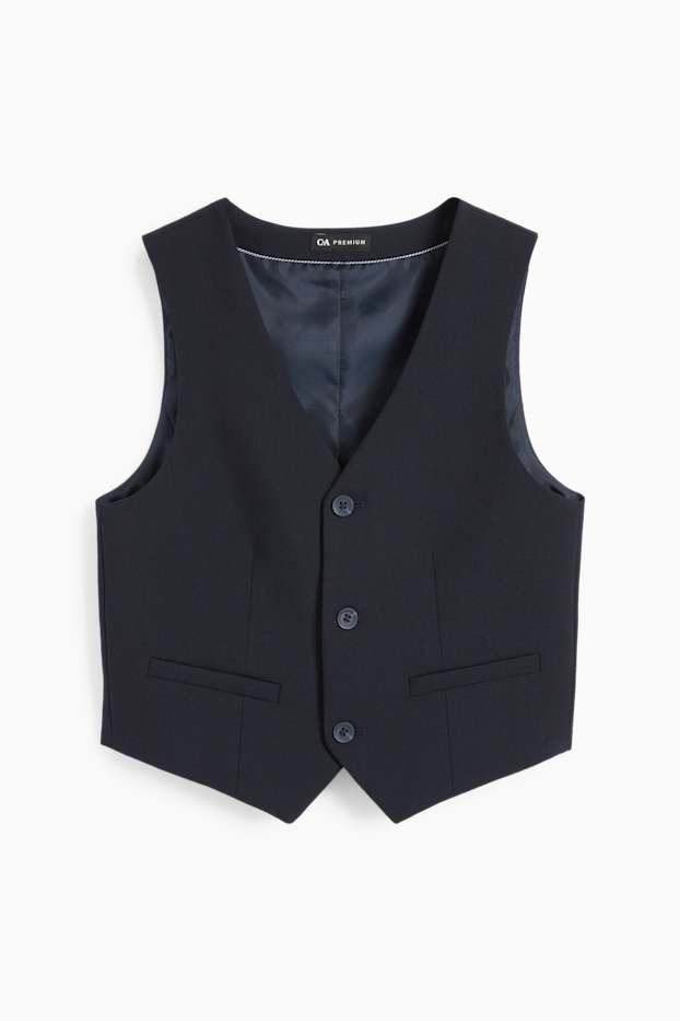 Bambini - Gilet coordinabile - elasticizzato - blu scuro