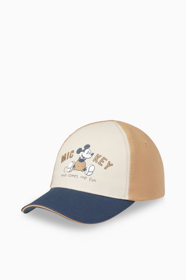 Baby Buben - Micky Maus - Baby-Cap - beige