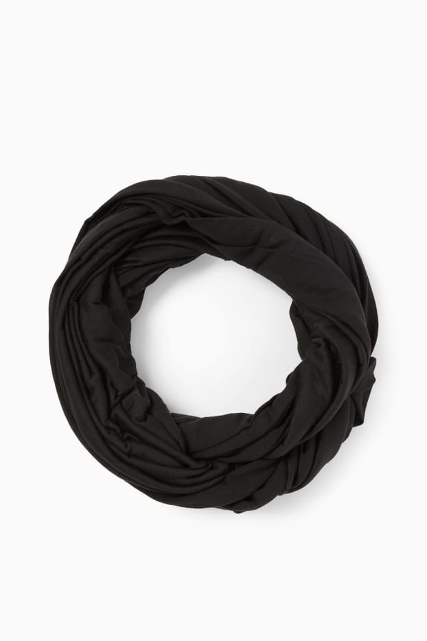 Femei - Fular circular - negru