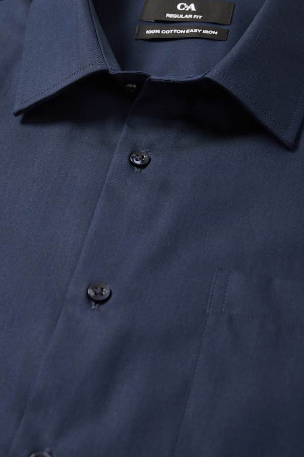 Herren - Businesshemd - Regular Fit - Kent - bügelleicht - dunkelblau