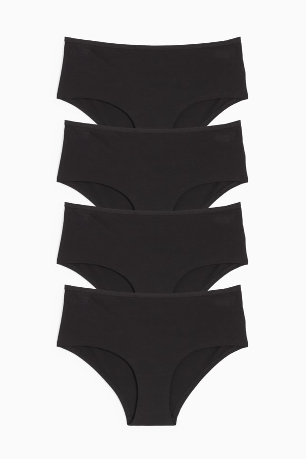 Dames - Set van 4 - hipster - zwart