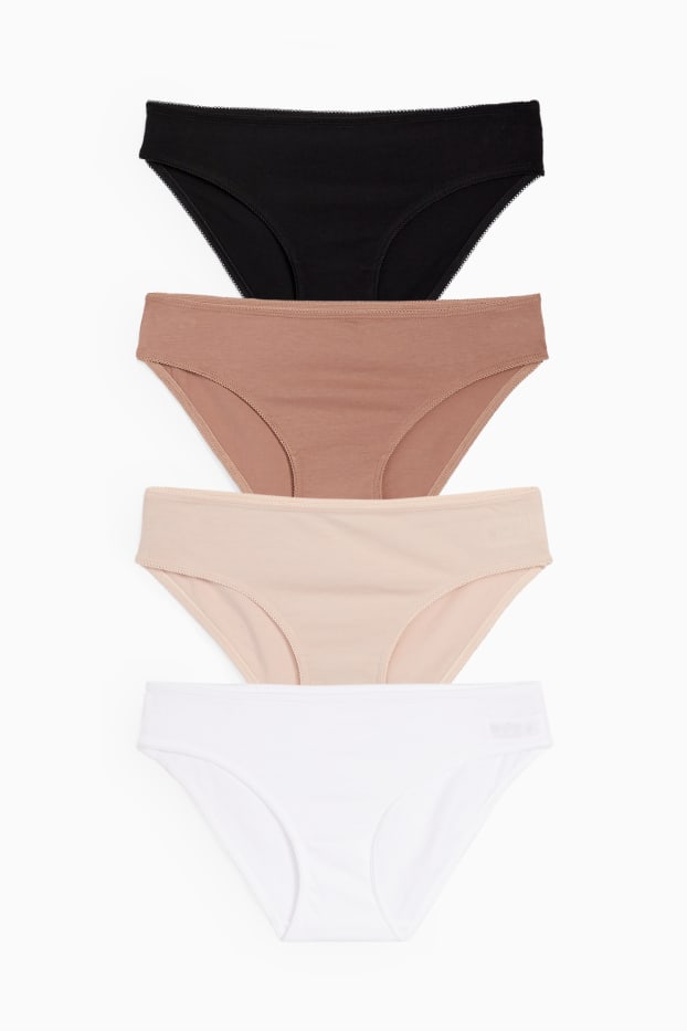 Femmes - Lot de 4 - culottes - beige clair