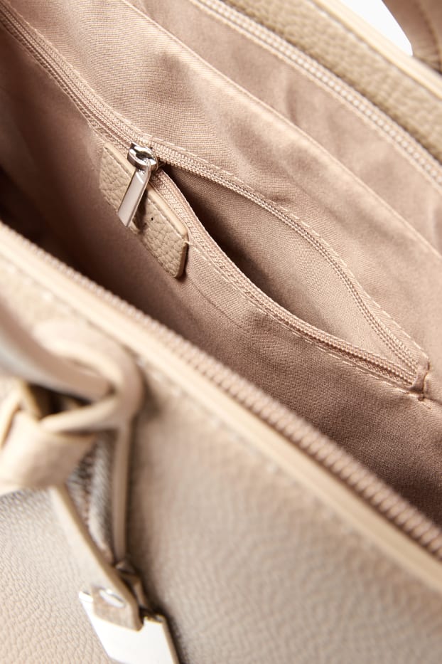 Donna - Shopper - similpelle - beige chiaro