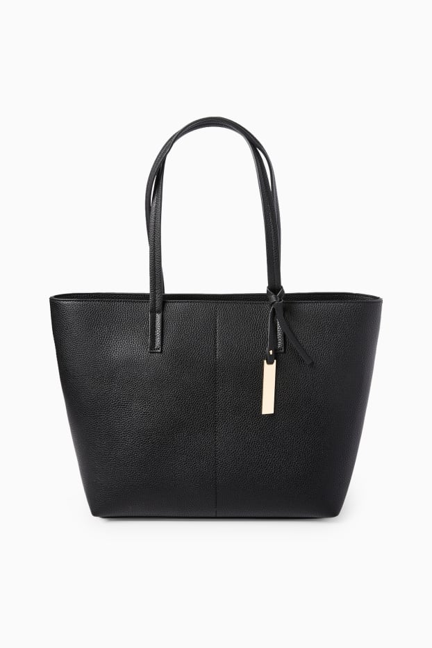 Dames - Shopper - imitatieleer - zwart