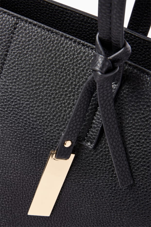 Dames - Shopper - imitatieleer - zwart