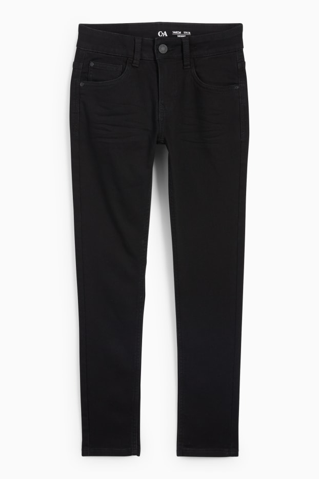 Kinder Buben - Skinny Jeans - Jog Denim - dunkeljeansgrau