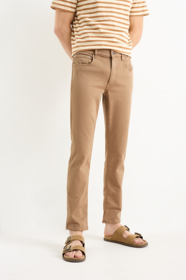 Uomo - Pantaloni - slim fit - Flex - LYCRA® - marrone chiaro